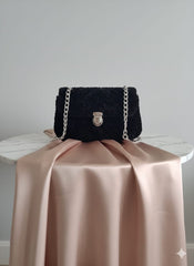 Valvet Bag with snowflake jwellery