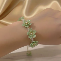 Green floral bracelet