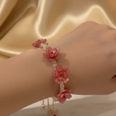 Bracelet with red floral