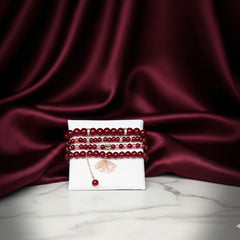 Stack of beaded bracelets