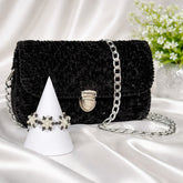 Valvet Bag with snowflake jwellery