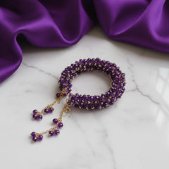 Purple beaded bracelet o