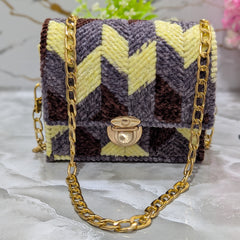 Golden Dune Chevron Bag