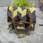 Golden Dune Chevron Bag