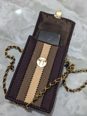 Mocha Weave Sling Bag