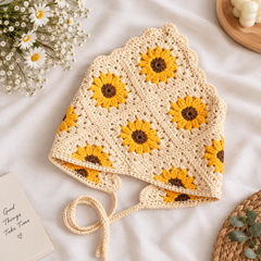 Sunflower Crochet Bandana