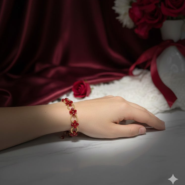  red beaded bracelet 