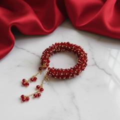 Red beaded bracelet 