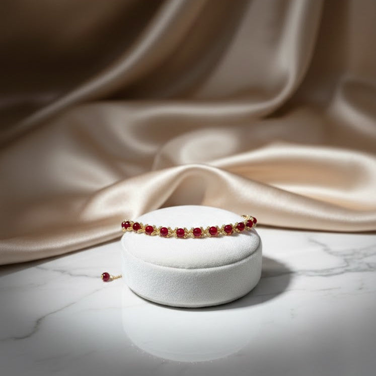 Gold & Crystal Clover Bracelet