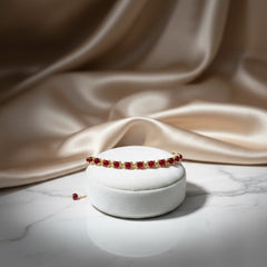 Gold & Crystal Clover Bracelet