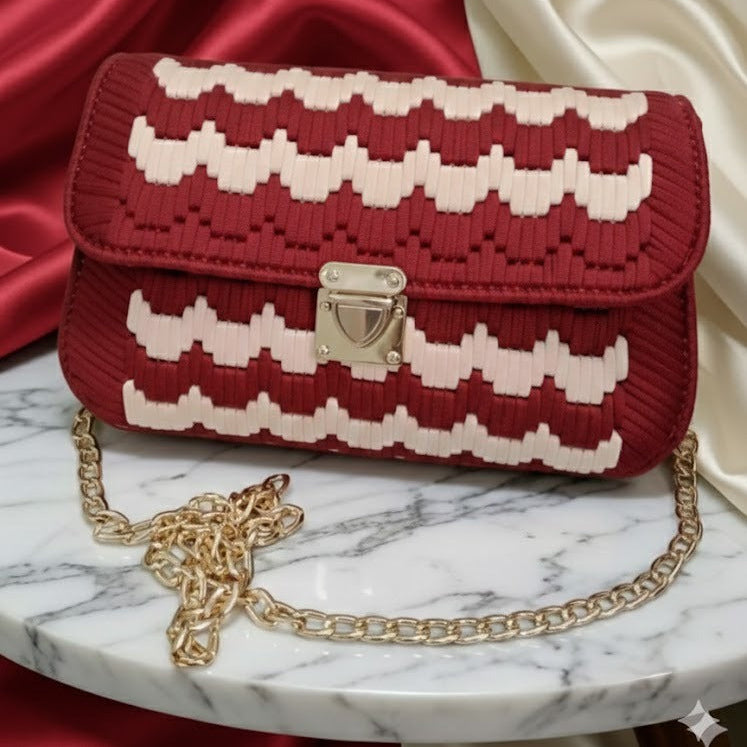 Red waving bag
