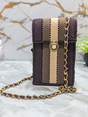 Mocha Weave Sling Bag