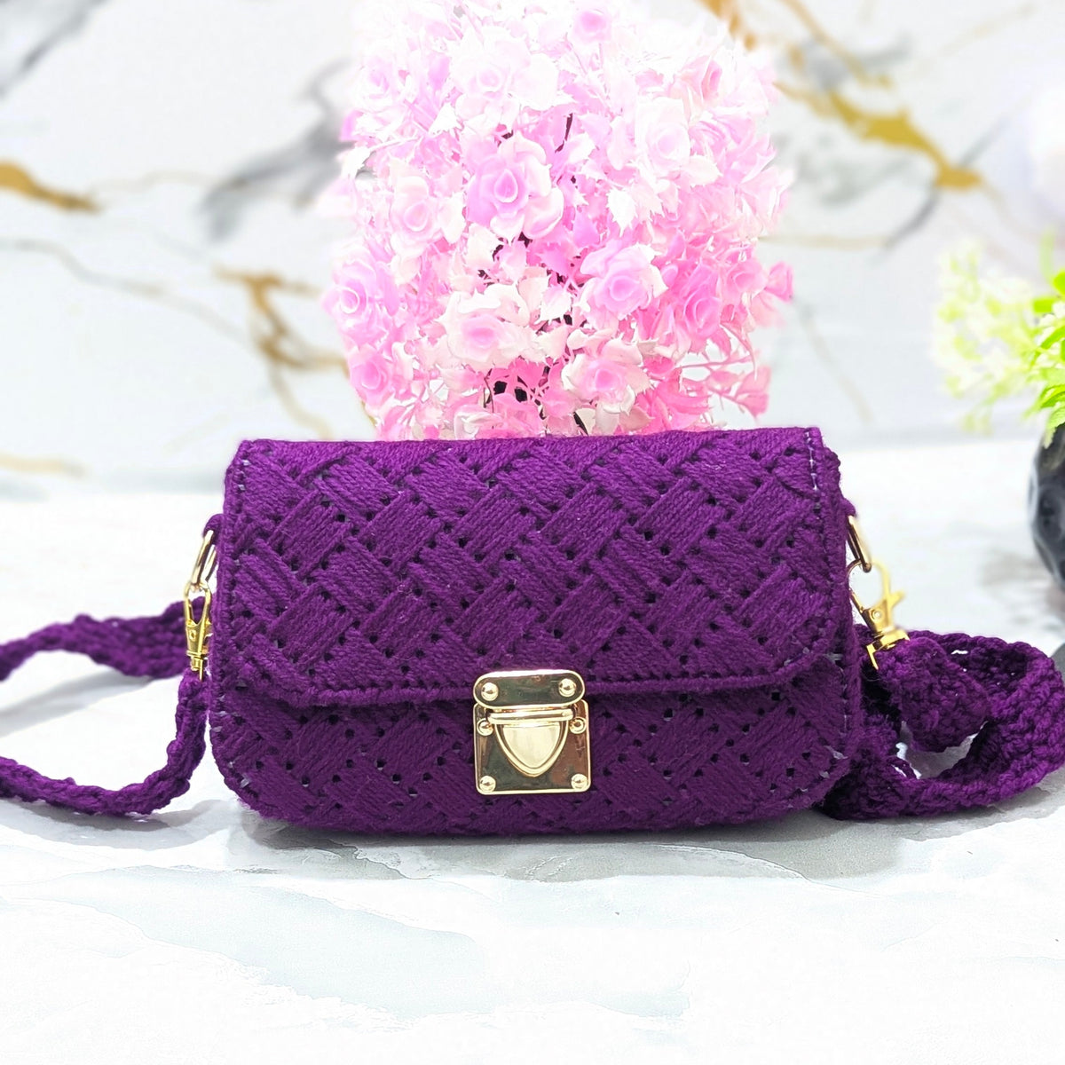 Royal Plum Weave Bag ✨